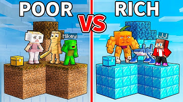 JJ and Mikey: POOR vs RICH Italian Brainrot Chunk Battle in Minecraft - Maizen