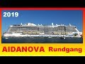 AIDANOVA SCHIFFSRUNDGANG 2019 , inkl. Buffet und Essen in Spezialitäten-Restaurants