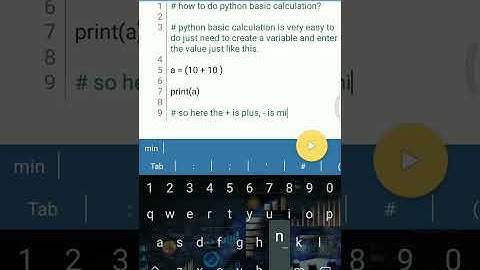 Python Basic Calculation (Python in Android)