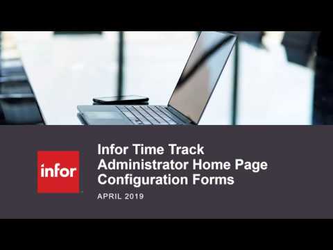 Time Track Administrator Home Page Configuration Forms