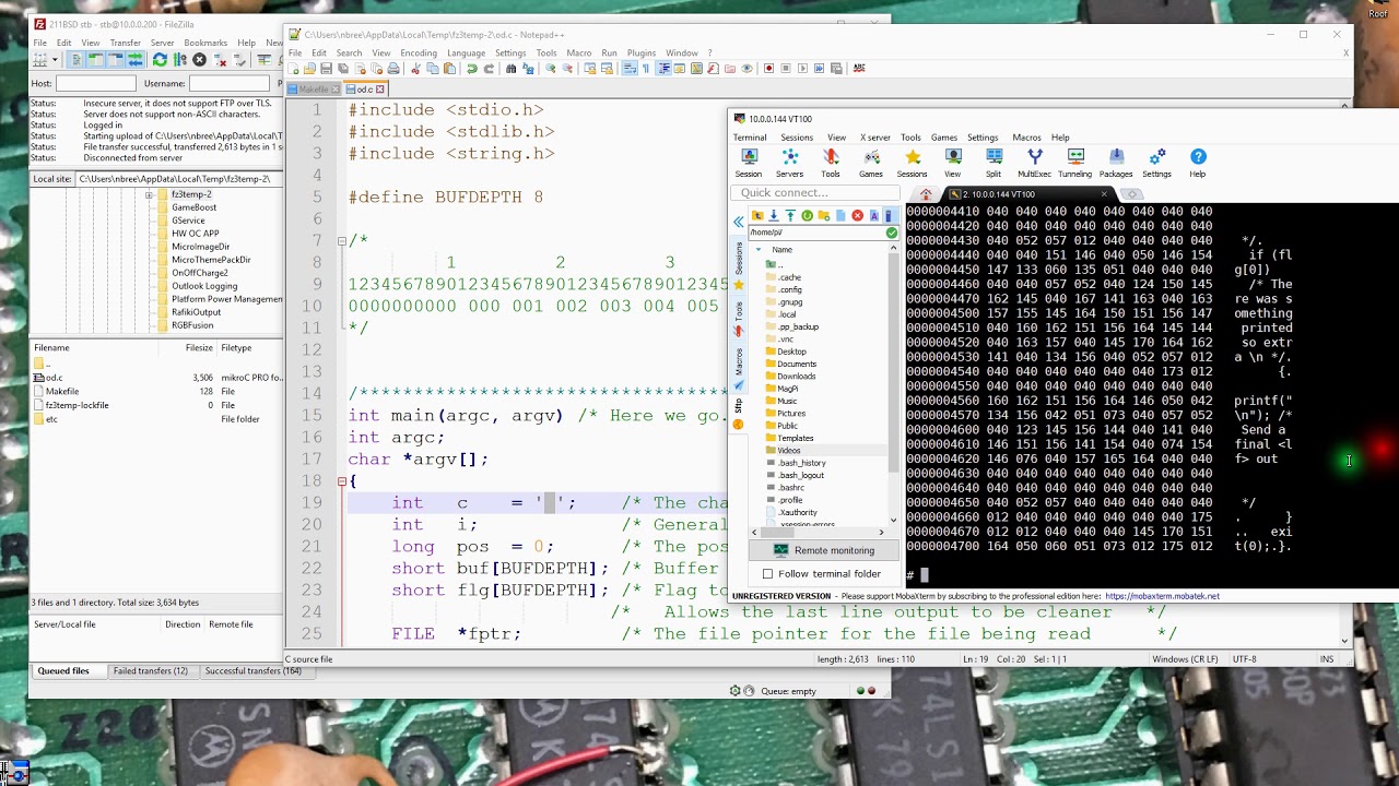PiDP11 - PDP11/70 - Using Notepad++ and Filezilla to remote edit files ...