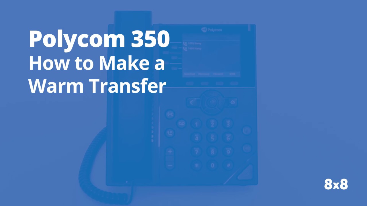 Polycom 350 How to Make a Warm Transfer - YouTube