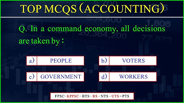 Accounting Mcqs & Auditing for Nts Fpsc Kppsc Ppsc Test Preparation | Top 20 Accounting Mcqs