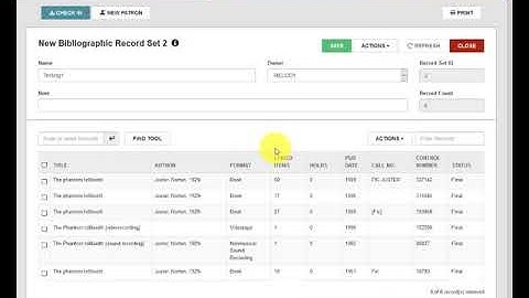 Creating a New Bibliographic Record Set