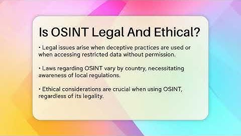 Is OSINT Legal And Ethical? - Tactical Warfare Experts