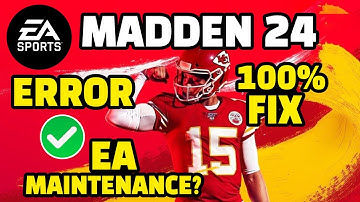 Madden 24 Servers Fix? Are Ea Servers Down Right Now? Are The Madden Servers Down? Fix When?