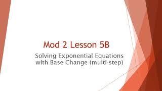 Math 3 - Mod 2.5B Notes
