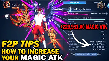 MU ORIGIN 3 ASIA - F2P TIPS & GUIDE FOR BEGINNERS | HOW TO INCREASE YOUR MAGIC ATTACK | MenchDrey