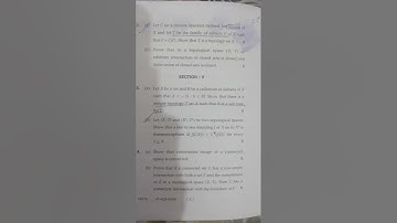 Mdu Msc mathematics with computer science 3rd sem Elementary topology 2024