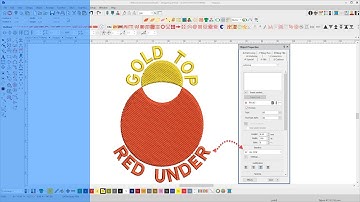 How do I create embroidery lettering on a curve