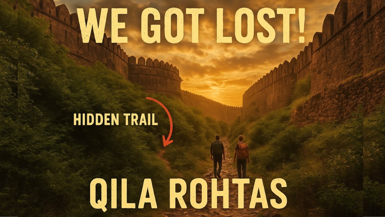 We Got Lost Exploring a Hidden Trail Behind Qila Rohtas Fort – Pakistan Adventure!