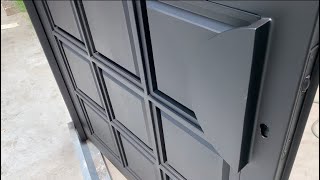 Pintu ini dibuat dengan sangat presisi | PINTU PANEL DOUBLE SWING SEMI MINIMALIS !