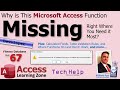 Why Is This Microsoft Access Function Missing Right Where You Need It Most? Fitness #67