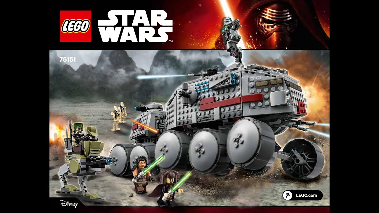 LEGO Star Wars Clone Turbo Tank 75151 Instructions DIY Book - YouTube