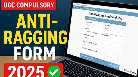 How to Submit Anti Ragging Form Online College Students Must Watch #RaggingFreeCampus #UGPGAdmission