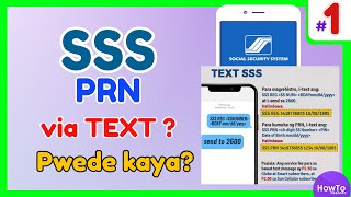SSS PRN via text: Paano Makakuha ng PRN SSS through TEXT