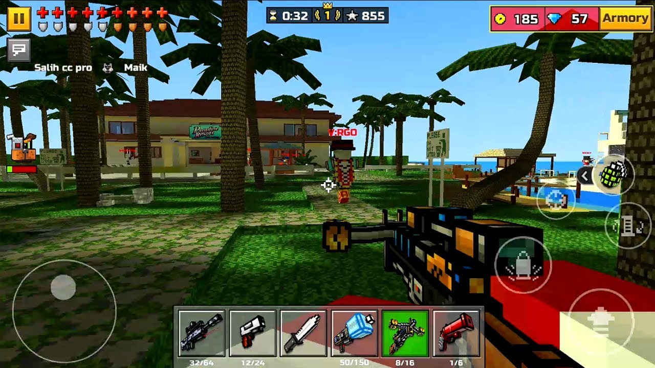 Pixel Gun 3D Android iOS Gameplay Paradise Resort HD - YouTube