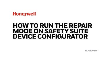 How to run the Repair mode on Safety Suite Device Configurator