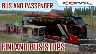 ETS 2 Bus and Passenger Mod - Between Bus Stops in Finland