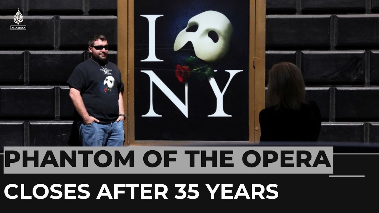 Iconic Broadway show 'Phantom of the Opera' concludes 35-year run - YouTube