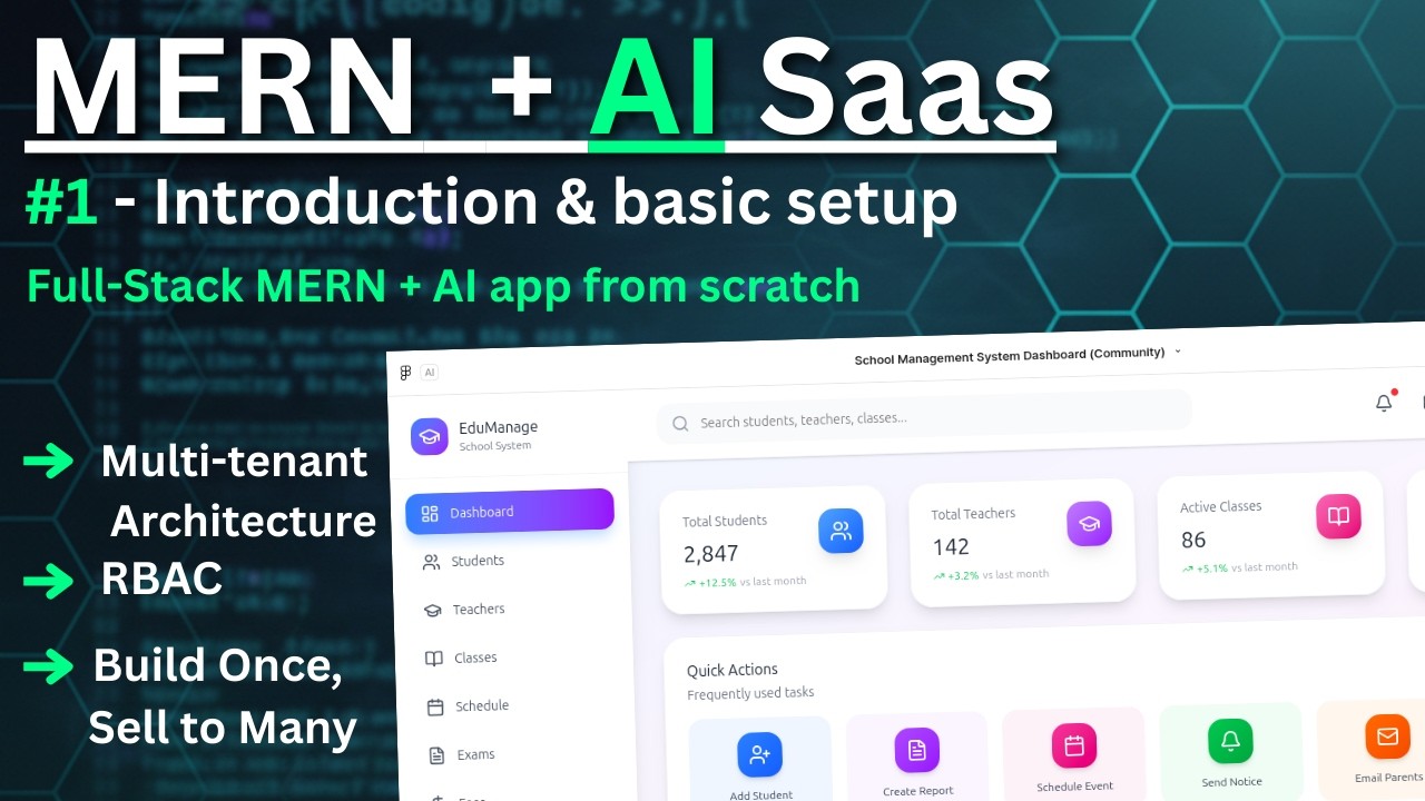 Build MERN + AI School Management System | Full SaaS Project 2026 (Part ...