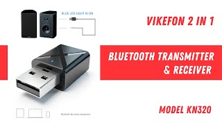 VIKEFON KN320 Bluetooth Receiver and Transmitter / Аудио приемник и передатчик для ТВ, ПК, Авто