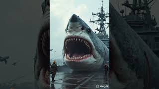 GIANT MEGALODON CAPTURED BY THE U.S. NAVY! 😱🐋 | REAL DEEP SEA DISCOVERY #shorts #megalodon #deep