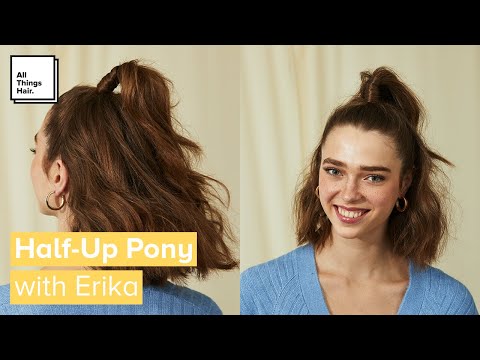 Easy Half-Up Ponytail Hair Tutorial | Short Hair Ideas