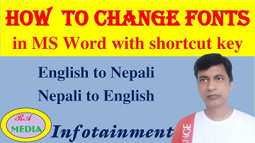 How to change fonts in MS Word with shortcut key
