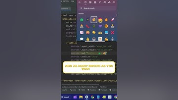 Shortcuts with Shorts - Adding Emojis with Text in Android Studio #shorts #android