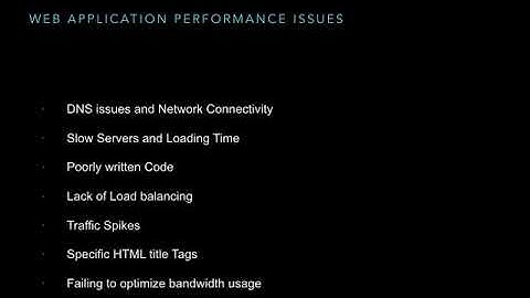 Java/web Applications performance issue