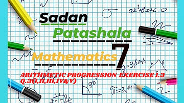 Arithmetic progression NCERT solution for class 10th Exercise 1.3 Q.3 (i,ii,iii,iv &v)