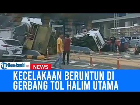Viral Video Kecelakaan Beruntun Di Gerbang Tol Halim Utama, Terkuak Kondisi Salah Satu Korban