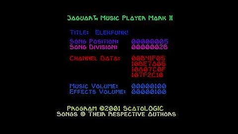 Atari Jaguar, 4Play/ScatoLOGIC Music Player Demo (Real Hardware)