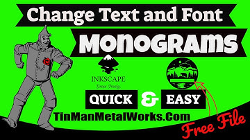 Change Text In The Free Bear Monogram File Using Inkscape. Learn How To Change Text In A SVG file.