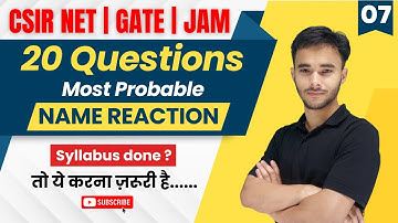 Name Reaction | 20 Most Probable Questions | IIT JAM | CSIR NET | GATE 2024 | Vigyan Vriksh