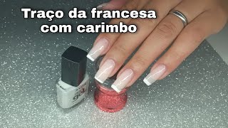 Traço da francesinha usando carimbo