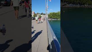 Quaibrücke In Zürich Und Zürichsee, Schweiz