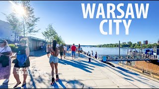 Top 5 Places in Warsaw, Warsaw City Poland - Walking Tour , 4K 60fps City Walk - Travel Walk Tour,