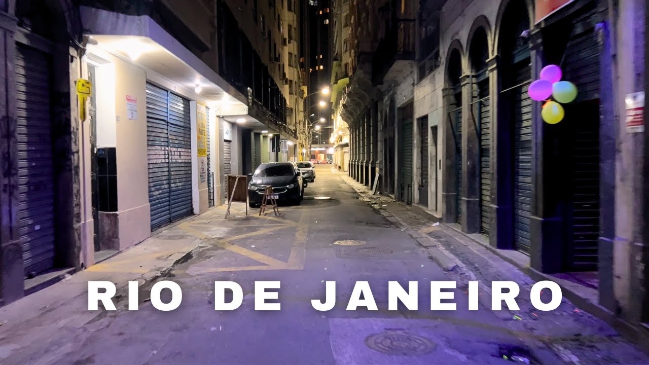 NIGHT ALONE IN DOWNTOWN RIO DE JANEIRO【4K】🔥🇧🇷