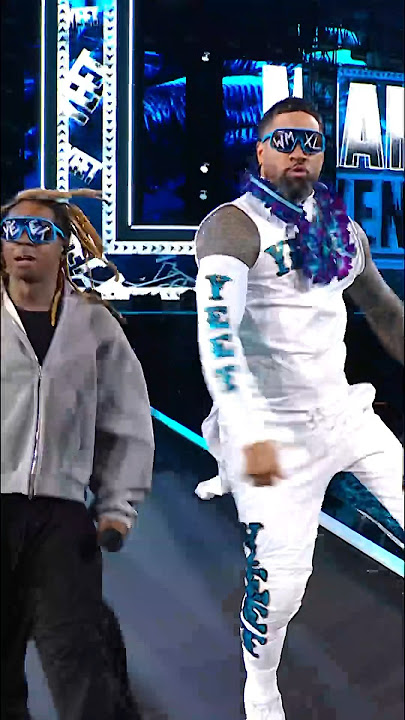 Lil Wayne just brought Jey Uso's entrance to a whole new level! 🎶🔥 #WrestleMania