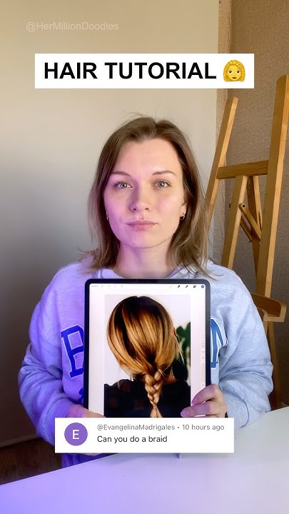  How to Draw a Braid Hair Tutorial #shorts #drawing #art - YouTube