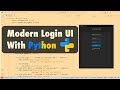 Modern login ui with python