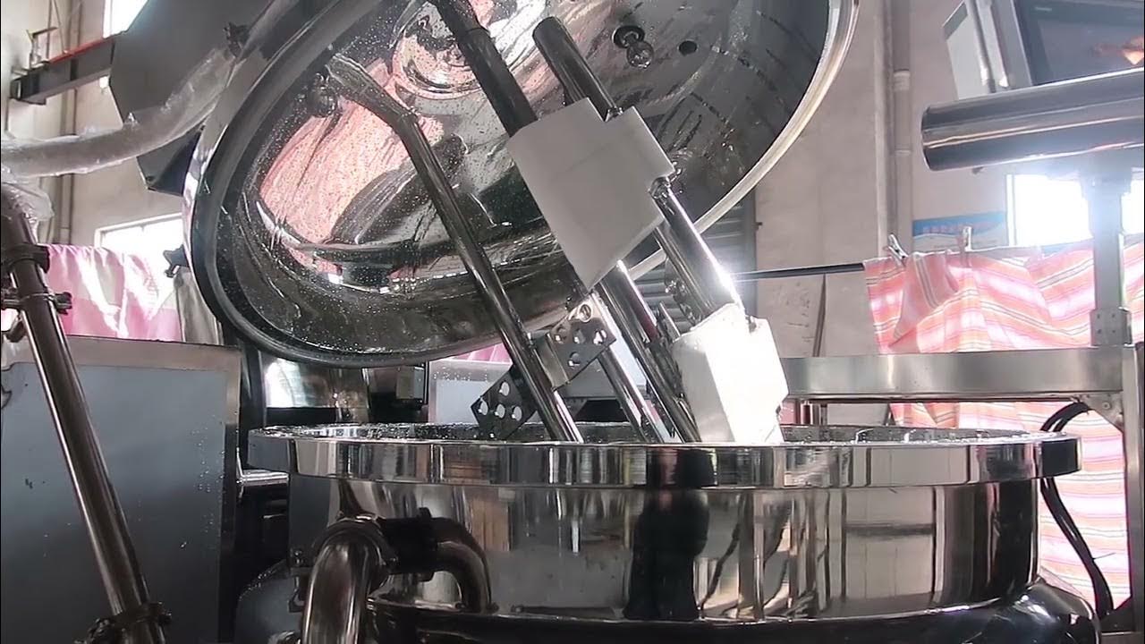 300L Vacuum Homogenizing Emulsifier Hydraulic Down Video for Mayonnaise