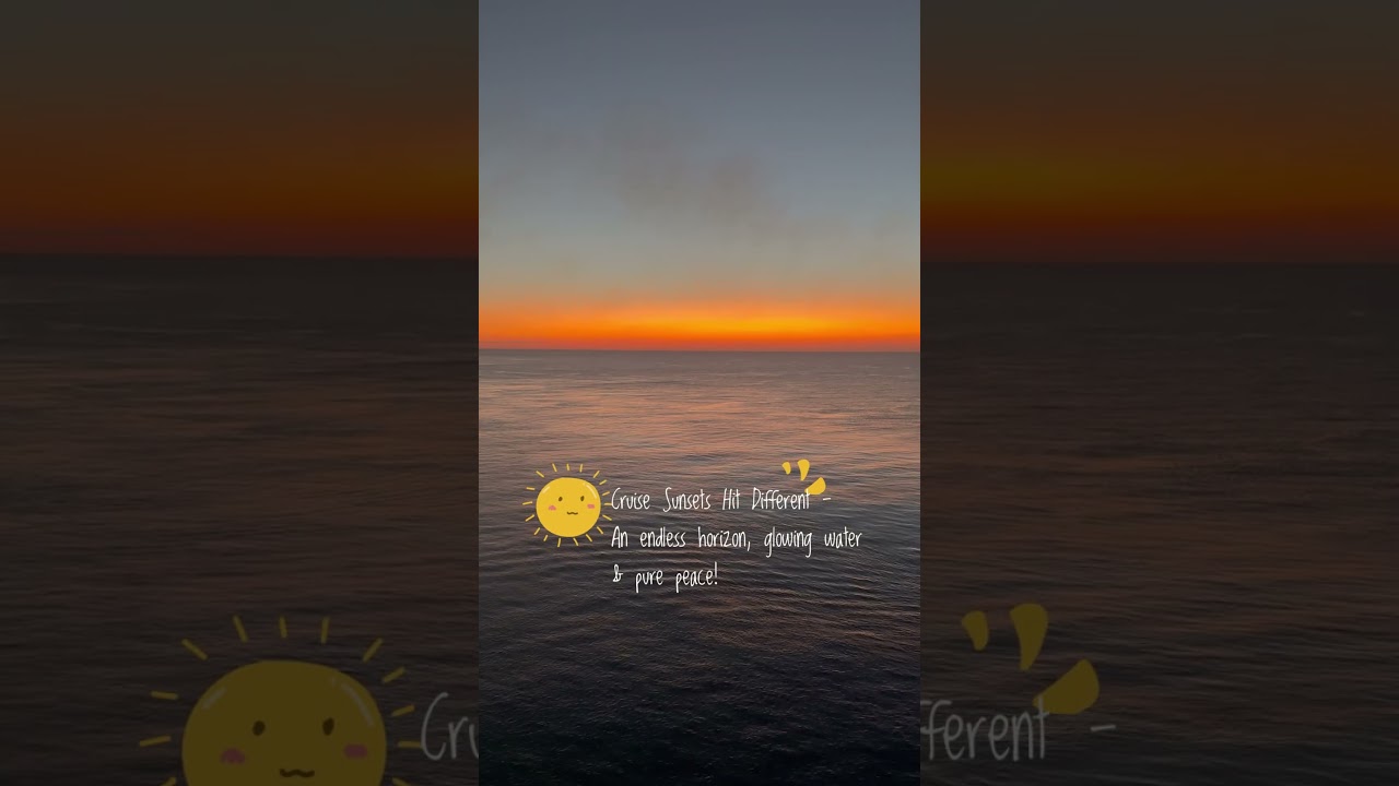 Why Are Cruise Sunsets So Beautiful? #travel #travelvlog #reel #trending #sunset