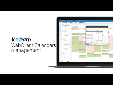 IceWarp WebClient Calendars Management