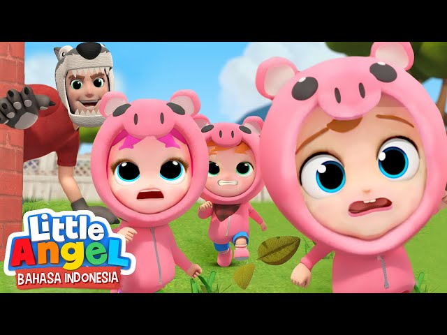 Tiga Babi Kecil | Three Little Pigs | Little Angel Bahasa Indonesia class=