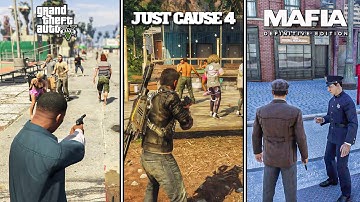 How NPCs React in Games if you Open Fire in Public Places in 23 Open World Games