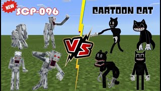 New SCP 096 VS Team Cartoon Cat (How Strong is NEW SCP-096) Minecraft PE