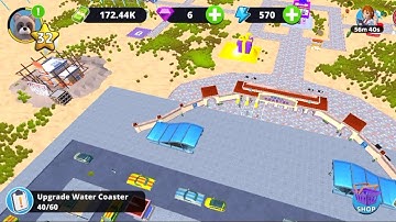 Real Coaster Idle Game Level Up 32 Go To Gold Rush Park